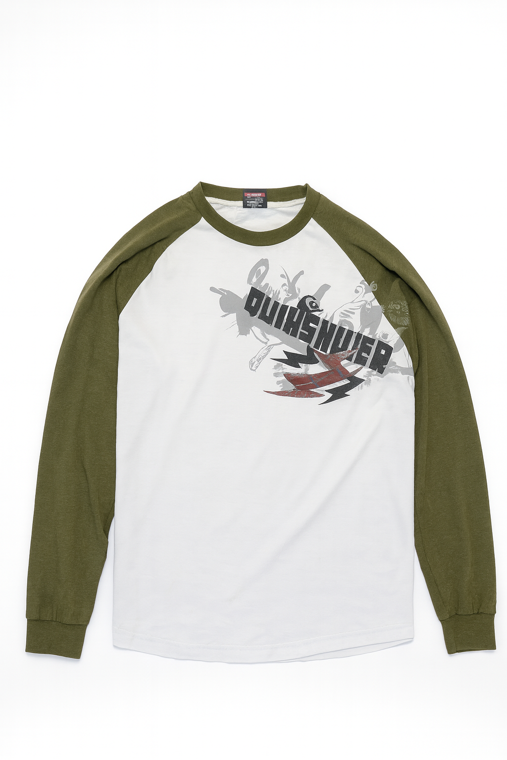 Vintage 90s Quiksilver Long Sleeve Raglan Tee – Size M