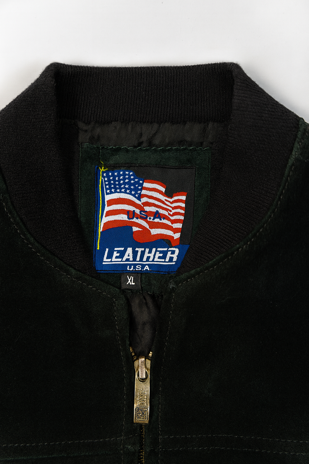 Vintage 90s Suede Bomber Jacket USA Leather –  Size L