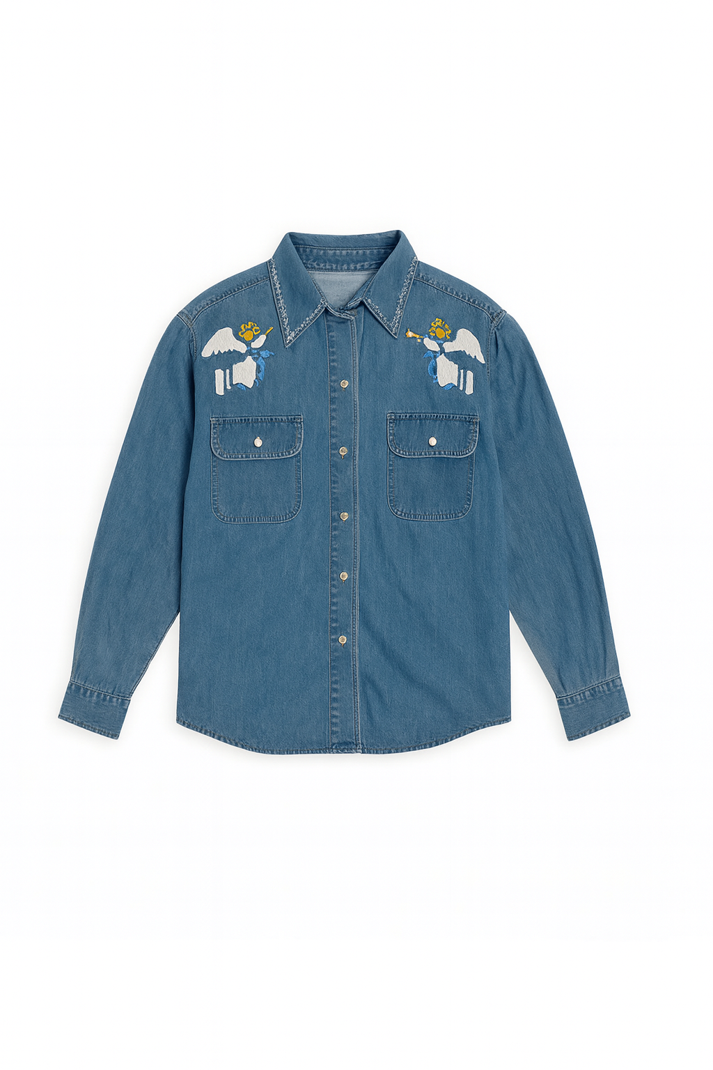 Vintage Angel Denim Button Up- Size S