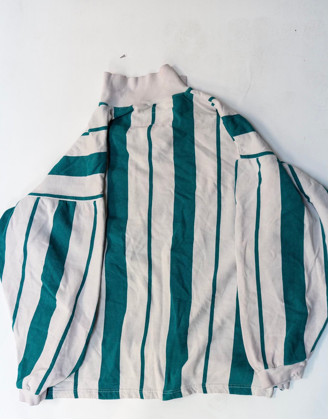 1990s ENUF Striped Quarter-Zip Sweatshirt- Size M