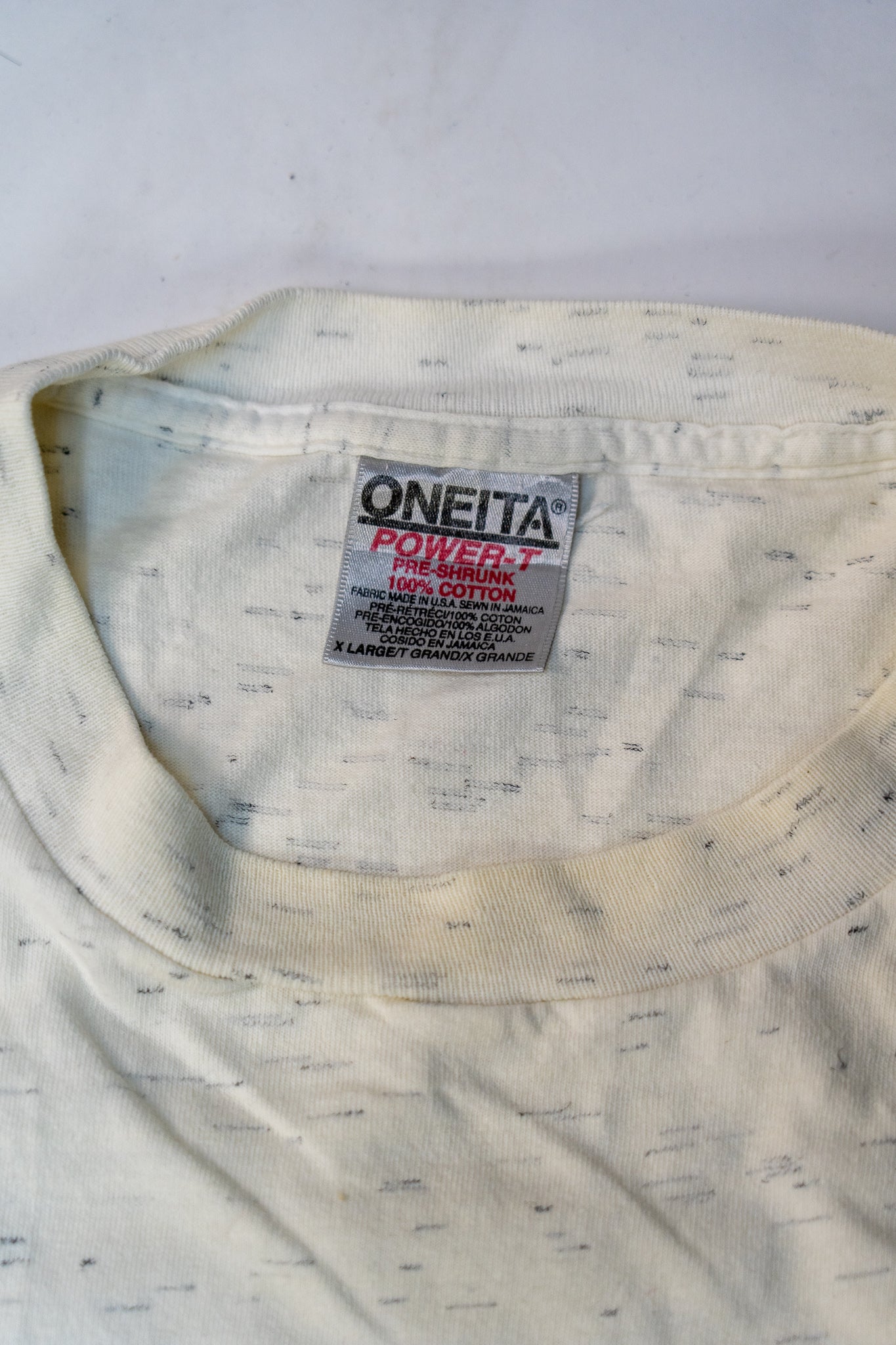 1990s T Speckled “Built for Comfort” Motorcycle Tee – Size XL