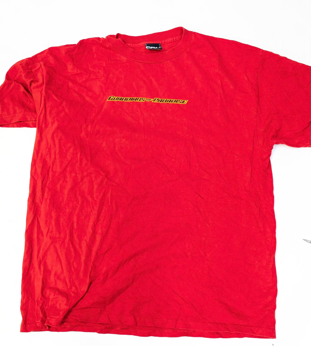 1990s ODM “Guardians of Paradise” Dragon Graphic Tee – Red – Size XL