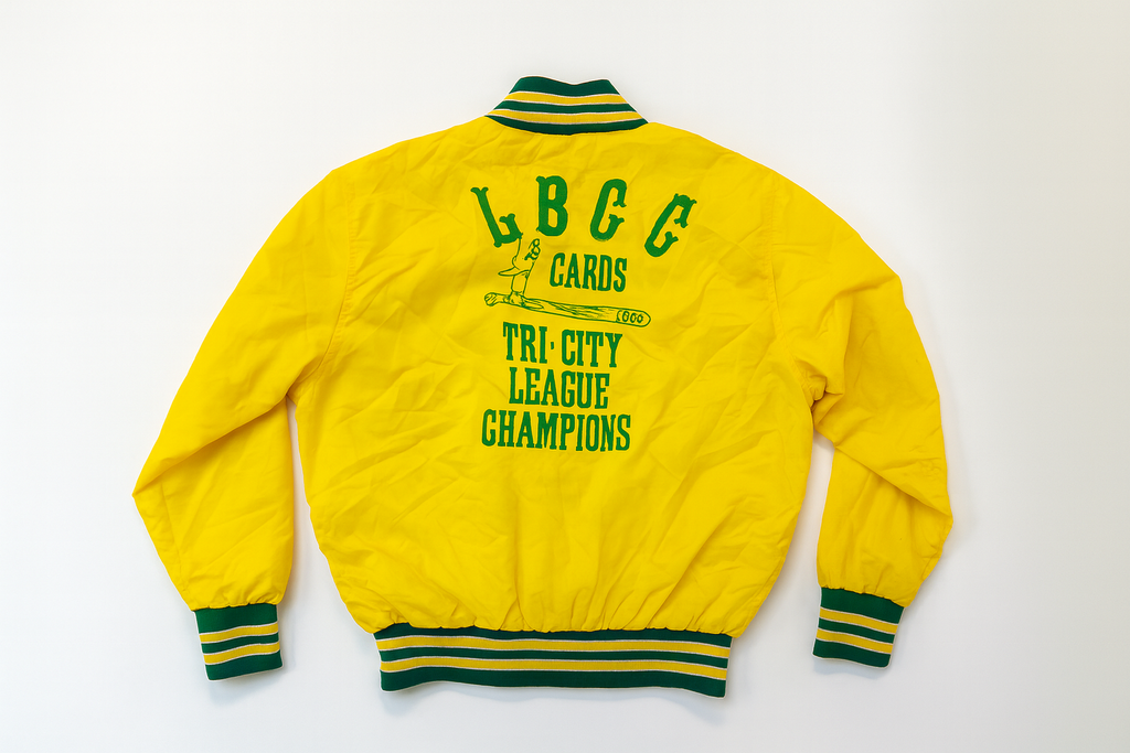 1980s LBGC Cards Tri-City League Champions Varsity Jacket- Size M
