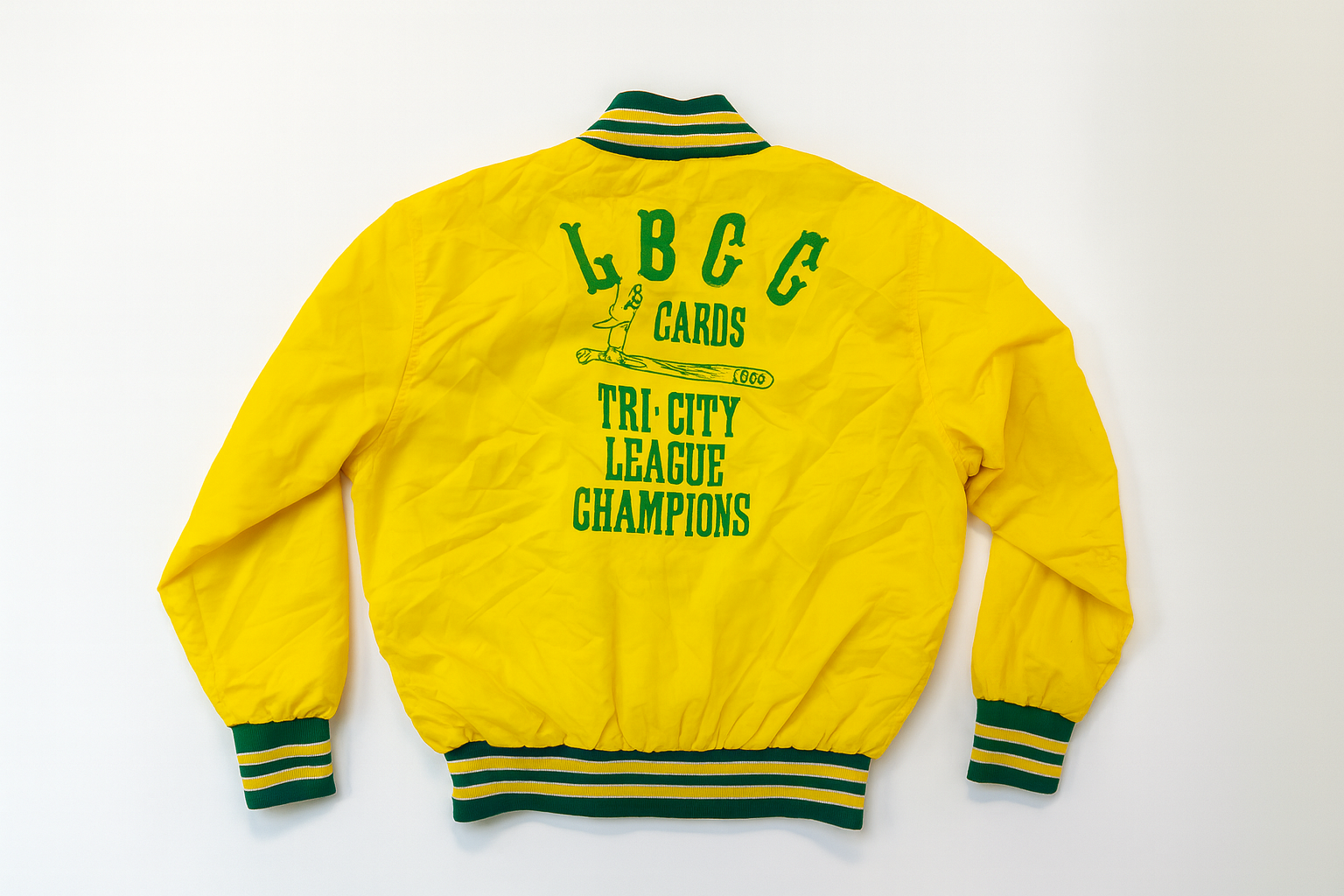1980s LBGC Cards Tri-City League Champions Varsity Jacket- Size M